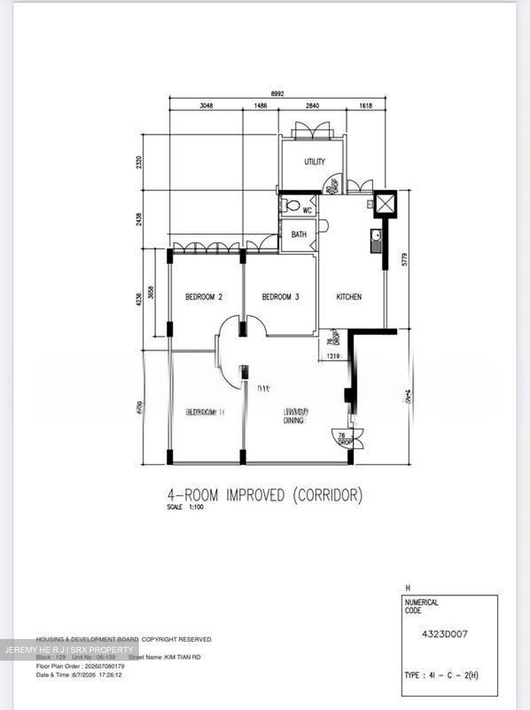 Blk 129 KIM TIAN VISTA (Bukit Merah), HDB 4 Rooms #588163031